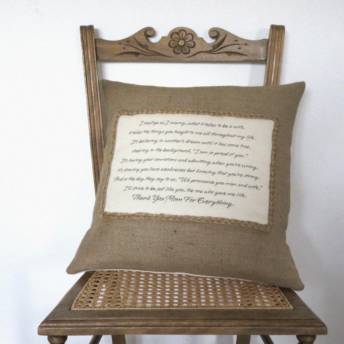 Personalised Poem Pillow Cover on Luulla